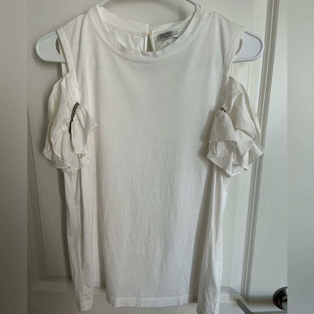 Brunello Cucinelli blouse size small , white color